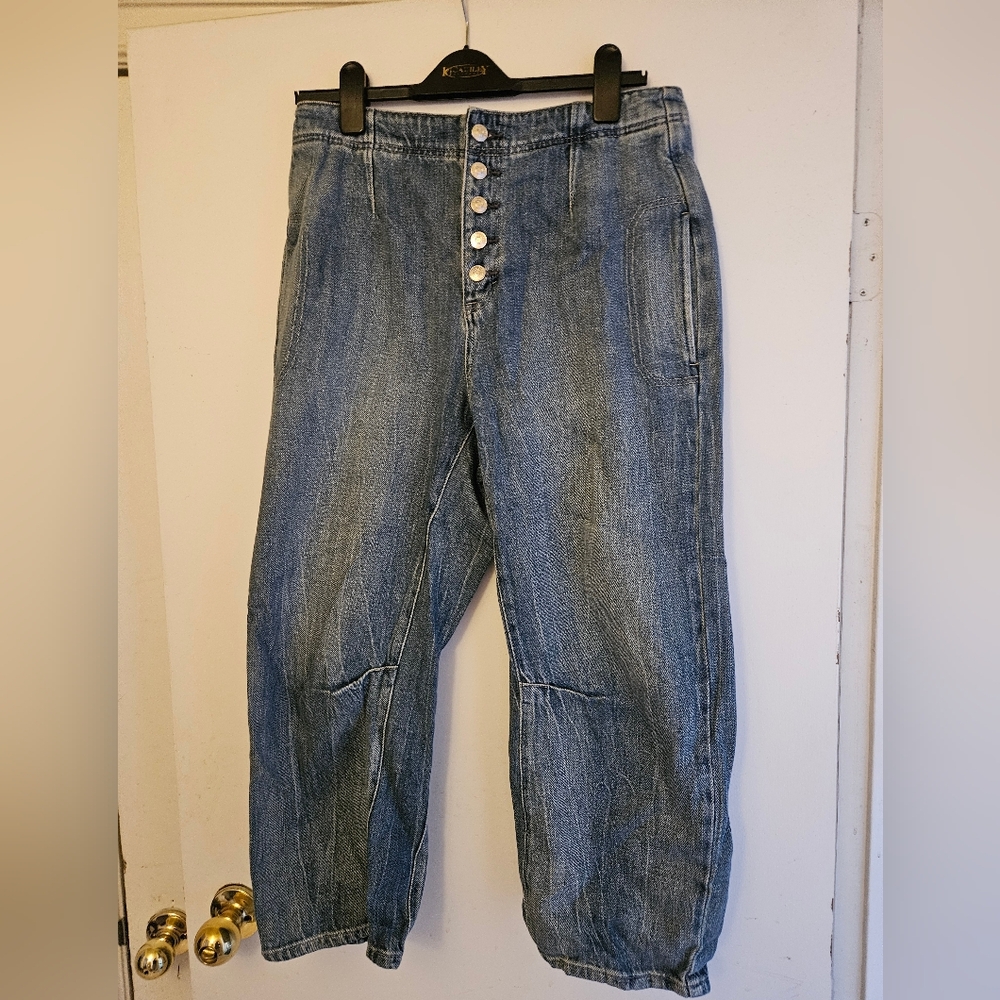 We The Free Button-Fly Denim Barrel Jeans